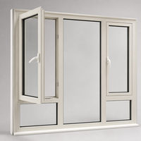 Ventana Abatible de PVC de Primera Calidad con Bisagras de Acero Multisección para Casas de Campo, Mansiones y Granjas