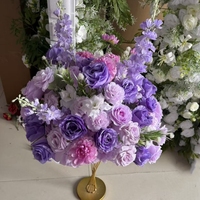 C-251 Vente en gros de bouquets de fleurs de couleur violette, arrangement de fleurs de lavande, bouquets de fleurs de couleur violet clair, centre de table pour mariage