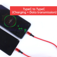 Câble de chargeur tressé 60w avec boîte de vente au détail Type c à câble de données de type c pour iphone 15 16pro 16pro Max câble Usb-c à charge rapide