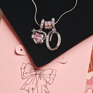 Augurando collana con lettere di zircone cuore A-Z catena con ciondolo iniziale per le donne migliore <span class=keywords><strong>amico</strong></span> regalo in stile gioielli - Product Image 1