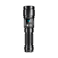 Lampe torche laser blanche magnétique transfrontalière multifonction avec affichage numérique LED, lumière de travail haute intensité, télescopique pour extérieur