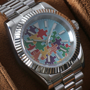 Montre DIY MINUTETIME Puzzle NH35, mouvement mécanique automatique NH35 NH38, cadran 39 mm 36 mm, étanche, verre saphir. - Product Image 2