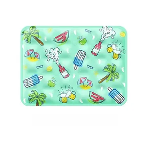 Alfombra refrescante <span class=keywords><strong>de</strong></span> lino para mascotas, colchoneta <span class=keywords><strong>de</strong></span> hielo transpirable para dormir, disipación <span class=keywords><strong>de</strong></span> calor para gatos y perros pequeños y medianos - Product Image 3