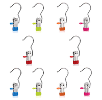 Clips de suspension pour bottes colorés 10 pièces - Clips simples en métal Kindome, crochets de lavage pour le séchage et l'organisation des vêtements Kindome