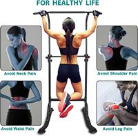 IUNNDS Station de traction portable robuste, cadre en acier allié, équipement de fitness pour salle de sport à domicile, hauteur réglable de 171 à 224 cm, triceps