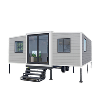 Maison moderne en conteneur extensible de 20 pieds, conçue sur mesure, économique, portable, préfabriquée, modulaire, avec chambre et fenêtre en verre
