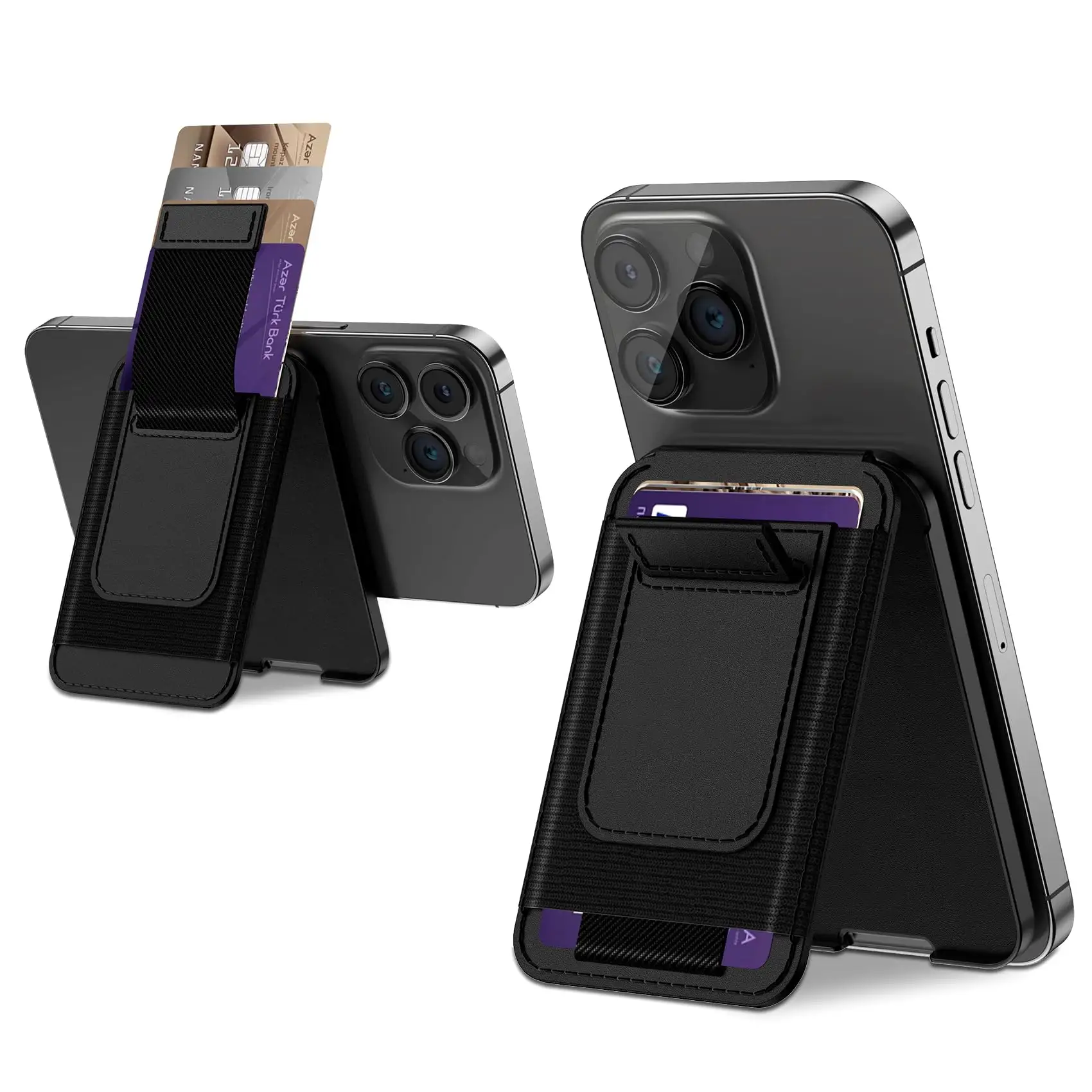 Étui magnétique design pour téléphone Porte-cartes Portefeuille en cuir pour téléphone