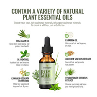 Sérum capillaire à la biotine et à l'huile de romarin, formule naturelle à action rapide pour renforcer le cuir chevelu, 60 ml, pour tous types de cheveux