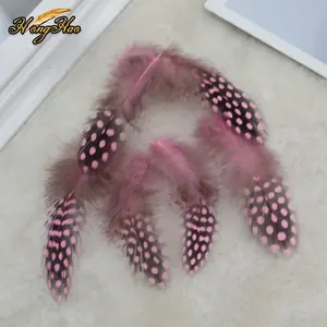 100pcs Dream Catcher Plume Decoration Guinea Fowl Pheasant Feathers Spotted 5-10cm Natural Feathers Dyed Pattern Crafts