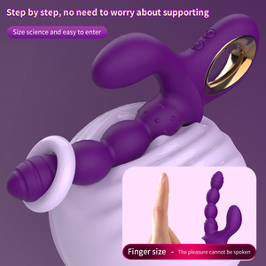 Vibrador Lazhu para hombres y mujeres, palo de masaje <span class=keywords><strong>Anal</strong></span> y <span class=keywords><strong>Vaginal</strong></span>, juguete sexual para adultos, de punto G masturbador, varilla vibratoria de <span class=keywords><strong>doble</strong></span> extremo - Product Image 4