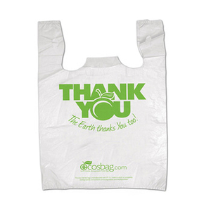 <strong>Customized</strong> Logo 100% Biodegradable Carbon Dioxide T-Shirt Bags <strong>PLA</strong> for Shopping &amp; Exhibitions Heat Seal - Product Image 1