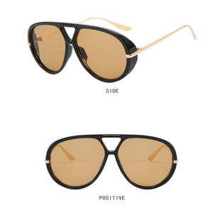 Gafas de Sol de Aviador Extra Grandes Vintage con Lentes Naranjas UV400 de Moda, las Más Vendidas de Fábrica, para Mujer, Transparentes, Gafas de Sol al por Mayor - Product Image 1