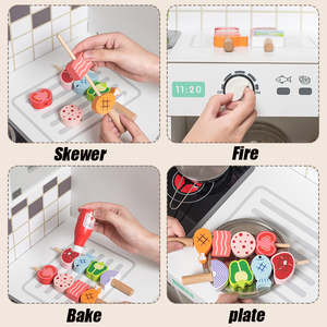 Grande <span class=keywords><strong>Cucina</strong></span> Giocattolo di Lusso con Luci e Suoni, Set con Frigorifero, Giocattoli in <span class=keywords><strong>Legno</strong></span> per Bambini - Product Image 5