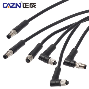 원형 센서 M5 4 핀 암 커넥터 오버 성형 직각 Pur 케이블로 방수 IP67 자동화 신호 용 - Product Image 3