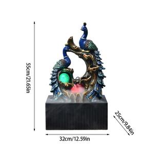 Vente en gros de <span class=keywords><strong>fontaine</strong></span> cascade en résine <span class=keywords><strong>zen</strong></span> Petites fontaines d'eau d'intérieur Modèle peint à la main Décoration relaxante en forme de cascade - Product Image 3
