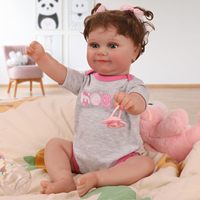 Poupées reborn en silicone Kindure Big Girl Original Chubby Fat Baby Dolls, corps en coton, nouveau-né, poupées reborn en vinyle.