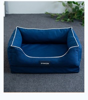 Lit et tapis pour chien et chat en tissu Oxford imperméable personnalisé, nid pour animaux de compagnie toutes saisons, housse amovible, boîte pour petits animaux