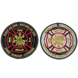 Parches bordados de bombero personalizados: alta calidad para uniformes y ropa - Product Image 1