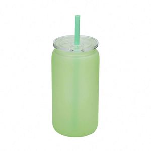 Gobelet Mason en PC de 16 oz avec paille, dégradé de couleurs, anti-chute, protection de l'environnement, pour la maison et les cafés, cadeau pour voiture, vente en gros transfrontalière - Product Image 4