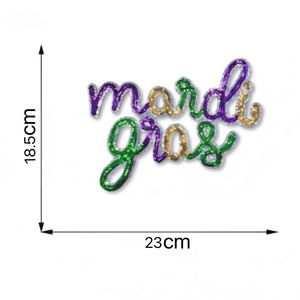 Nouveau Patch Autocollant Thermocollant Brodé de Paillettes à l'effigie de Bottes de Mardi Gras, Motif Dessin Animé - Product Image 3