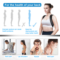 Bandage d'épaule Correction du dos Correcteur de position vertébrale Haute qualité 12 Sac d'opp écologique Fitness Exercice Universel YZS