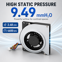 Ventilateur soufflant 12V DC 5508, boîtier en aluminium, haute pression d'air, ventilateur de refroidissement ultra-mince sans balais