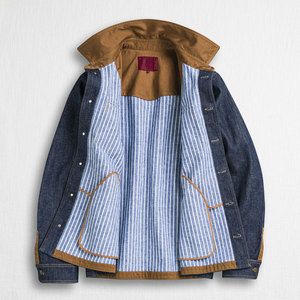Chaquetas de Mezclilla para Hombre Más Populares, Cuello Alto, Logotipo Frontal Personalizado, Chaqueta de Mezclilla de Invierno Estilo Urbano a Precio de Mayoreo - Product Image 3