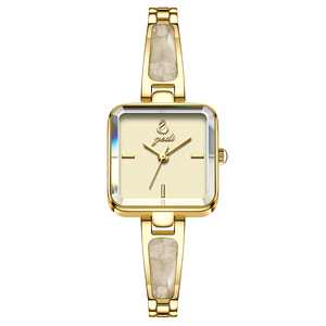 Reloj de Cuarzo para Mujer, Resistente al Agua, Esfera Cuadrada Pequeña, Brazalete de Lujo Ligero - Product Image 6