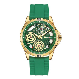 Reloj Deportivo Luminoso para Hombre, Reloj de Pulsera de Cuarzo con Esqueleto y Esfera Grande, Correa de Silicona, Reloj Moderno - Product Image 1