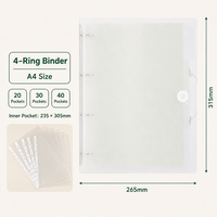 Porte-documents A4 personnalisé avec logo, en PP, 4 anneaux, couverture 0,7 mm, classeur à feuilles mobiles avec 11 pochettes, cordon élastique, fermeture OEM pour entreprises