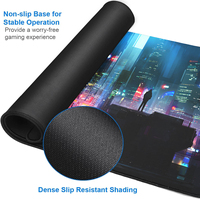 Tapis de souris de jeu Cyberpunk City Anime personnalisable, taille sur mesure, résistant à l'eau, anti-rayures, couleur personnalisée, grand format pour bureau