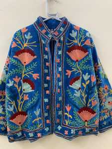 เสื้อคลุมกิโมโนฤดูหนาวผ้ากำมะหยี่ซูซานีลายสัตว์ ระบายอากาศได้ดี บรรจุใยฝ้าย งานปักมือ รับผลิตแบบ OEM/ODM มีจำหน่ายในอินเดีย - Product Image 5