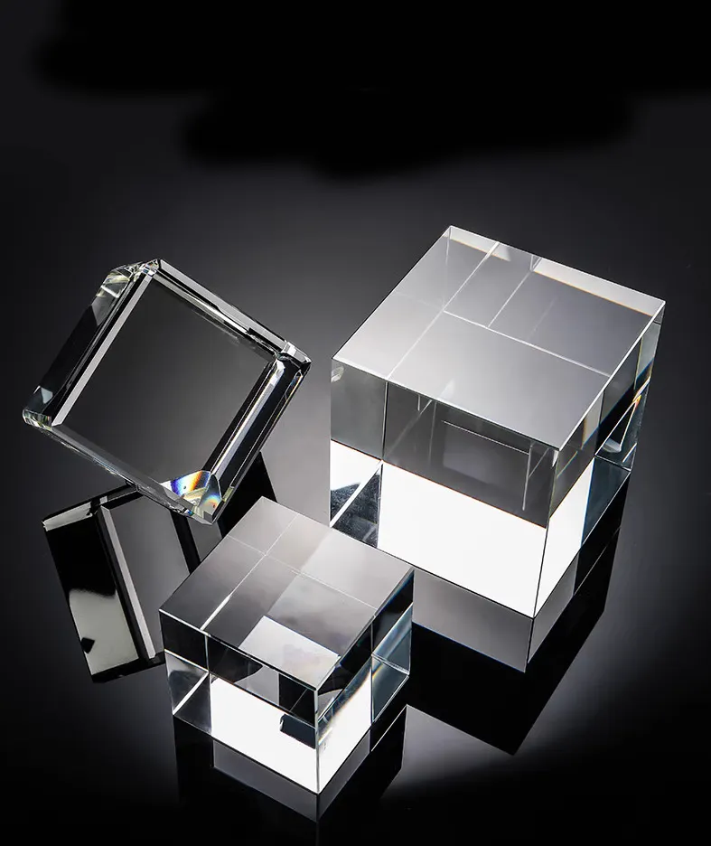 Custom K9 Crystal Glass Blanco 3d Laser Graveren Blok Kubus Glazen Blok Kristal Jubileum Geschenken