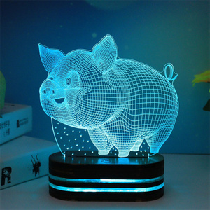 7 Colors <strong>Changing</strong> Cartoon Characters Modelling <strong>Table</strong> Desk Lamp Usb 3D Led Acrylic Night Light Home Decor - Product Image 2
