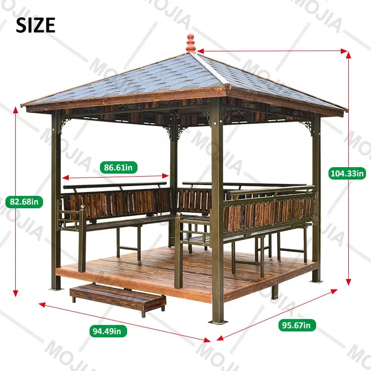 Back To The Ancient Times Of China Gazebo With Floor Light Luxury Gazebo Bring The Special Feeling For Customers