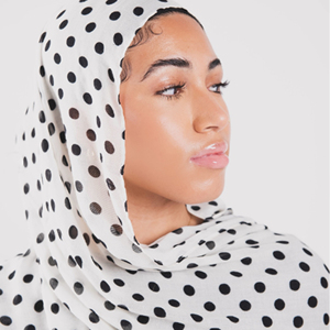 Nouveau Foulard <span class=keywords><strong>Hijab</strong></span> en Modal Léger Imprimé à Pois, Respirant, Tissé, pour Femmes, Quatre Saisons - Product Image 4