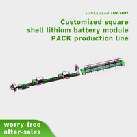 Lini Perakitan Modul Baterai Prismatik Transportasi Otomatis Desain Garis Lurus dengan Crane Gantry Berputar dan Mesin Motor, Garansi 1 Tahun