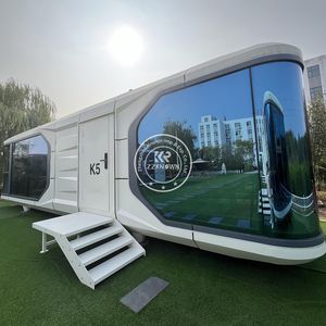 Maison préfabriquée en acier portable et étanche de type capsule spatiale 2025 pour le camping, les voyages et l'utilisation en hôtel en plein air - Product Image 1