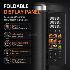 Freidora de Aire Digital OEM 3 en 1 de 3000W con Triple Recipiente (4L+4L+<span class=keywords><strong>9L</strong></span>), Panel de Control Plegable y Función de Horno para Asar y Grill - Product Image 3