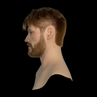 Masques masculins en silicone réalistes, couvre-chefs de jeune homme portables avec greffe de cheveux et barbe, personnalisables pour accessoires de cinéma et de télévision