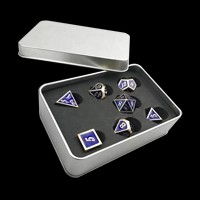 Scatola di latta, scatola di dadi in metallo per giochi di ruolo gioco di <span class=keywords><strong>Dungeons</strong></span> and Dragons, insegnamento della matematica nero - Product Image 5