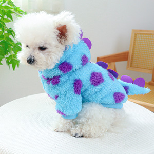 PETCIRCLE Ropa para Perros y Gatos, Diseño Floral de Dinosaurio con Forro Polar Corto - Product Image 2