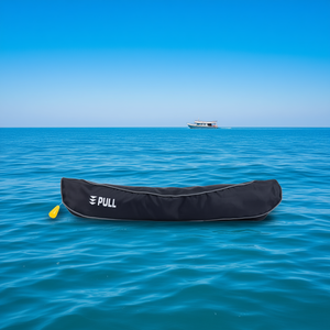 Gilet de sauvetage gonflable manuel pour adulte, tissu Oxford noir D0100XTDKJA, équipement de sécurité aquatique - Product Image 2