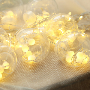 Fábrica al por mayor 138LED 8cm impermeable burbuja bola hielo LED cadena luces para decoración de bodas - Product Image 1