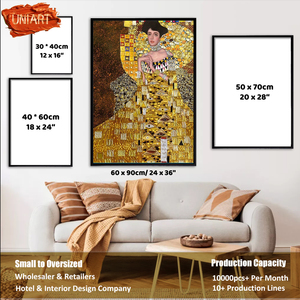 Uniart 100% Tinh Khiết Handmade Cổ Điển Lá Vàng Hình Bức Tranh Tác Phẩm Nghệ Thuật Tùy Chỉnh Acrylic Vải Sang Trọng Sơn Dầu Tường Nghệ Thuật Trang Trí Nội Thất - Product Image 5