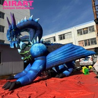 Décoration Fantastique Haut de Gamme : Dragon Gonflable à Trois Têtes Personnalisé, Cerbère Gonflable Géant, Sculpture Durable pour Événements Commerciaux