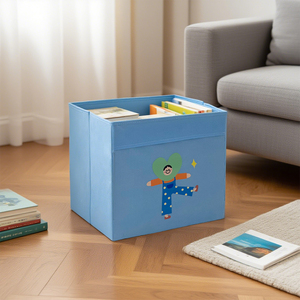 Nhà Máy Bán Buôn Biểu Tượng Tùy Chỉnh Màu Sắc Nhỏ Có Thể Gập Lại Vải Tổ Chức Hình Chữ Nhật Lưu Trữ Hộp Cho Hộ Gia Đình Lưu Trữ Phòng Tắm - Product Image 1