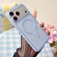 Coque de téléphone magnétique sans fil en gros pour iPhone 18 13 14 15 16 17 Pro Max, étui antichoc translucide givré en PC
