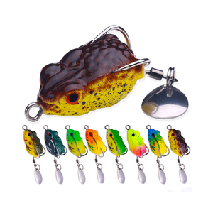 2.5cm 3.4g Small <strong>Frog</strong> <strong>Lure</strong> with Metal <strong>Blade</strong> Tail Long Cast <strong>Frog</strong> <strong>Lure</strong> Black Color <strong>Frog</strong> Bait <strong>Fishing</strong> <strong>Lure</strong> Bass Bait Fr