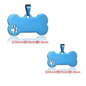 Plaques d'identification personnalisées anti-perte pour chiens et chats en acier inoxydable gravées sur mesure, breloques de collier, accessoires. - Product Image 3